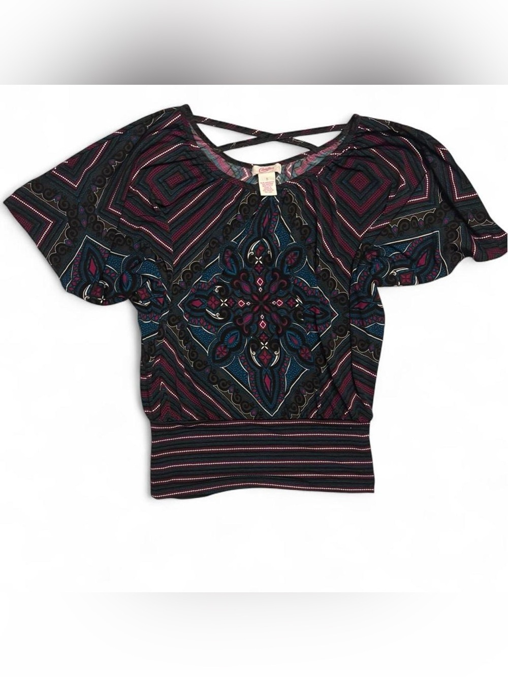 Y2K Candie's Boho Geometric Print Top I
2000s Festival Fairy Grunge Size S